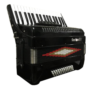 Acordeon Farinelli 1307n 34 Teclas 48 Bajos 5 Registros Negro
